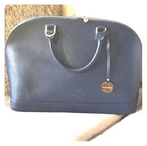 Gorgeous Blue Italian Leather Pulicati Handbag